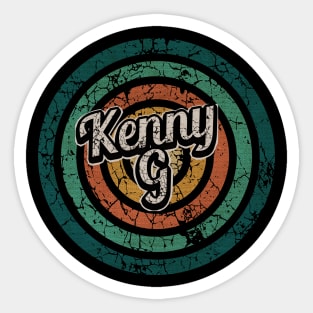 Kenny G // Retro Circle Crack Vintage Sticker